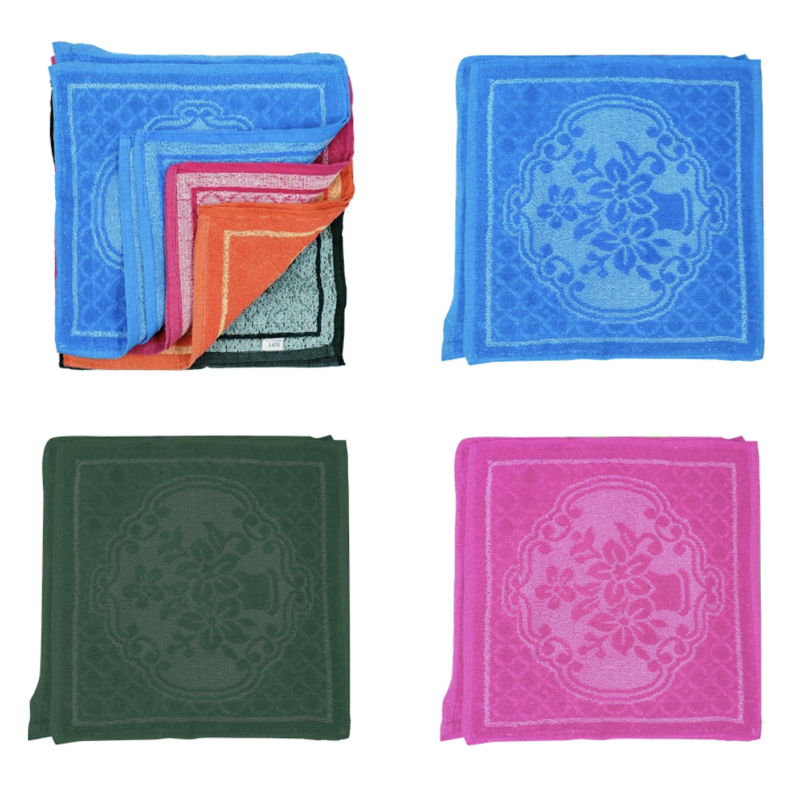 Blossom - 10pk Flower Pot Design Face Towel (37x37cm)