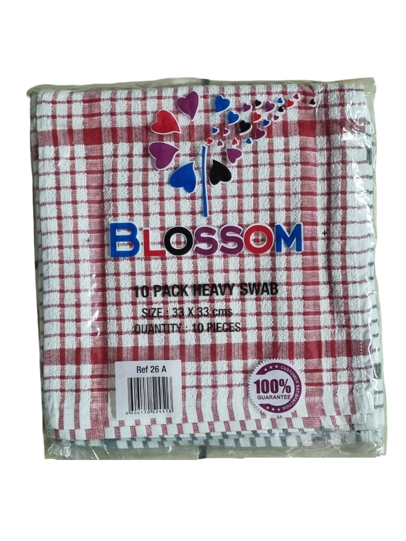 Blossom - 10pk Kitchen Button Terry Heavy Swab (35x35cm)