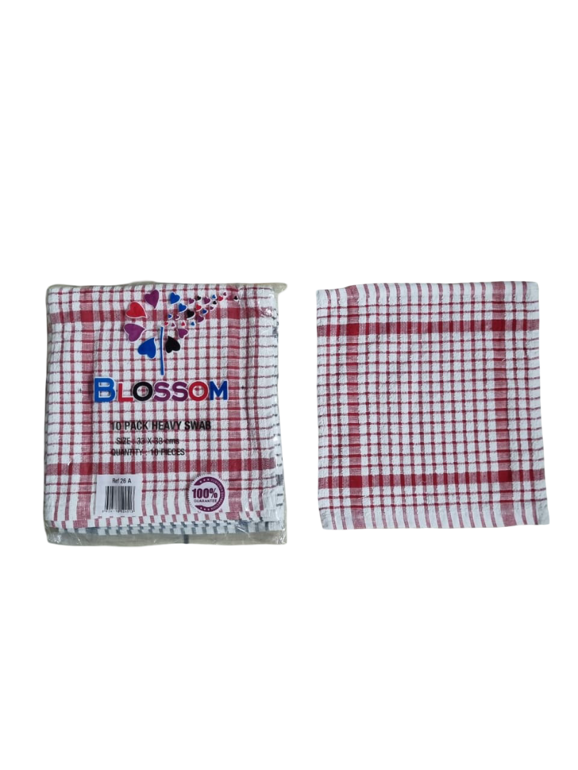 Blossom - 10pk Kitchen Button Terry Heavy Swab (35x35cm)