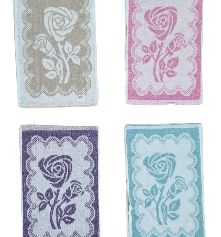 Blossom - 10pk Rose Design Guest Towel (30x45cm)