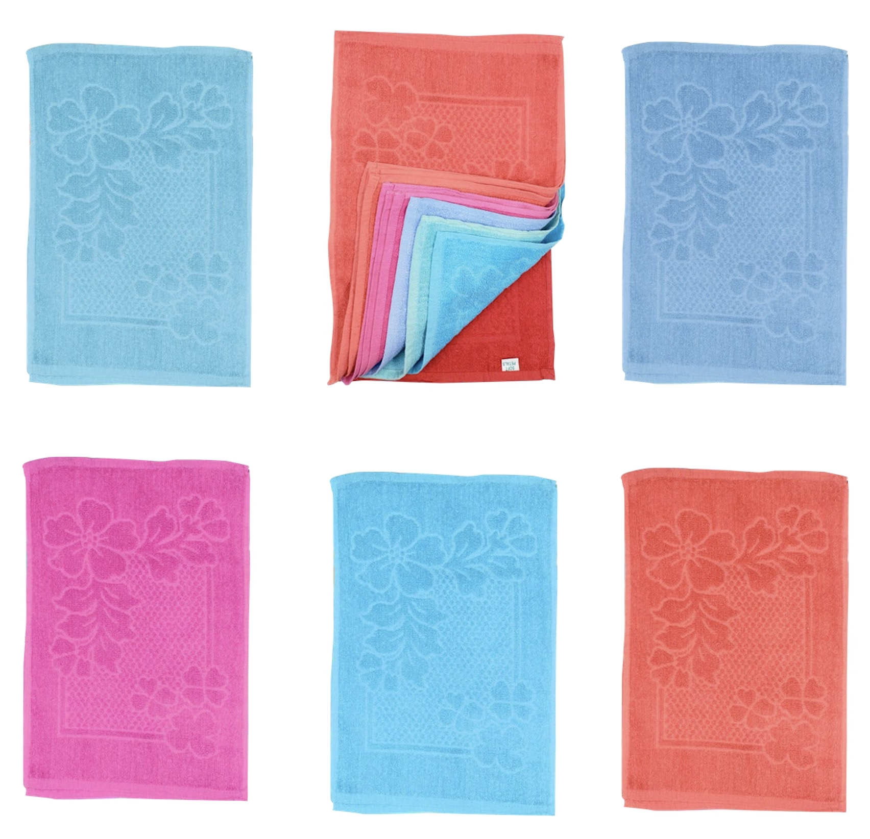 Blossom - 10pk Solid Design Mini Hand Towel (40x60cm)