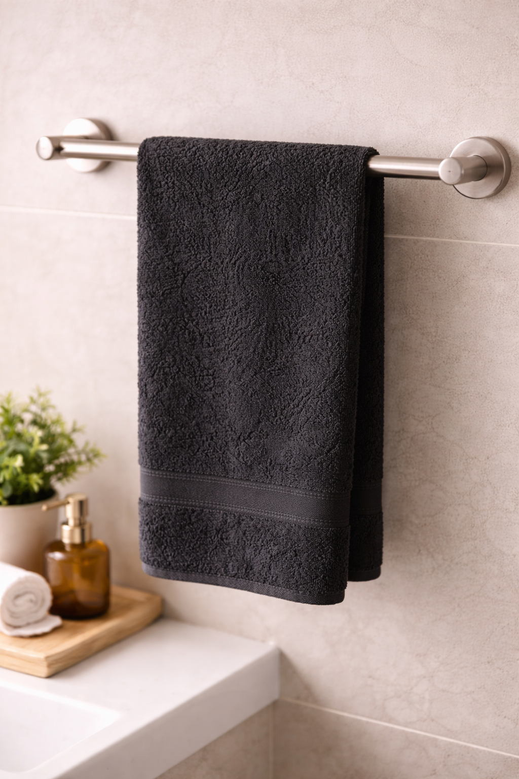 Rainbow - 6pk Black Hand Towel (50x100cm)