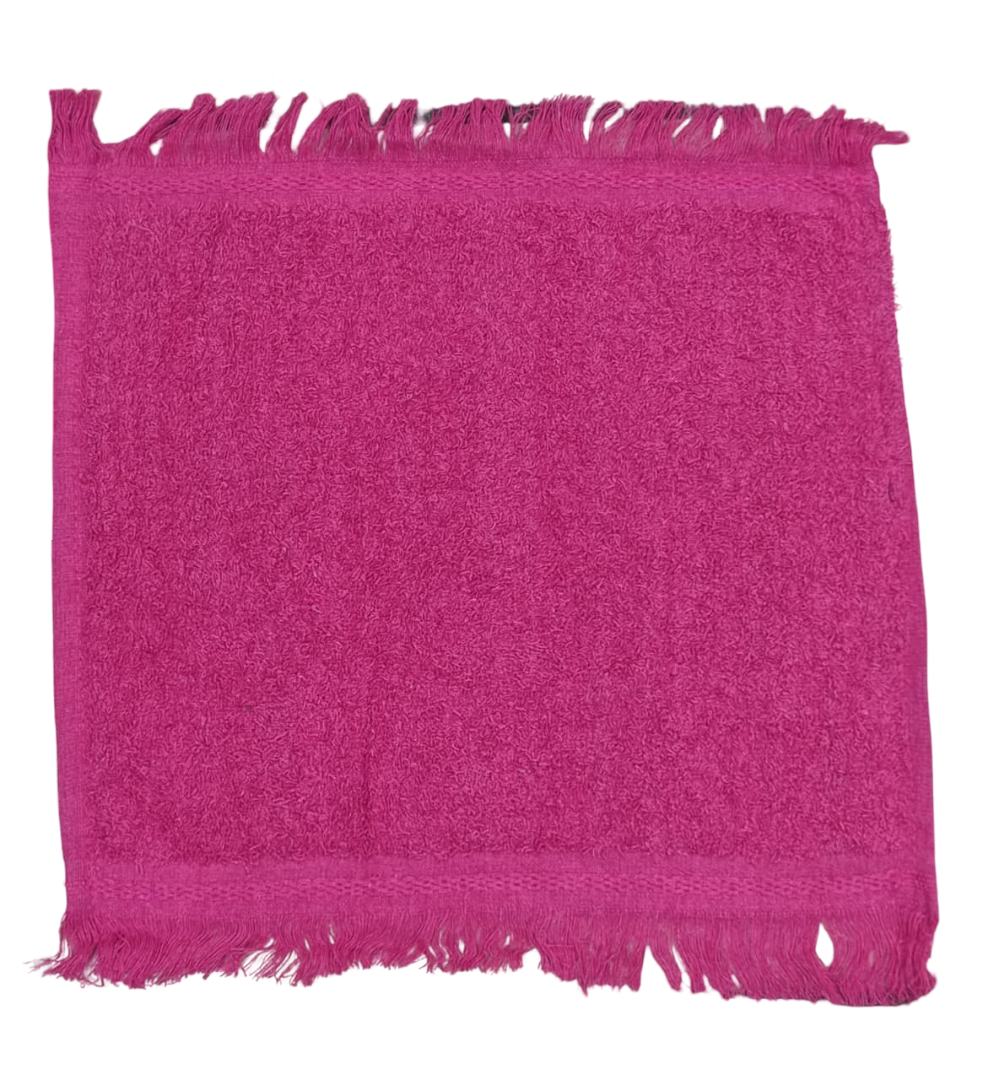 Blossom - 10pk Plain Fring Face Towel 455GSM (33x33cm)