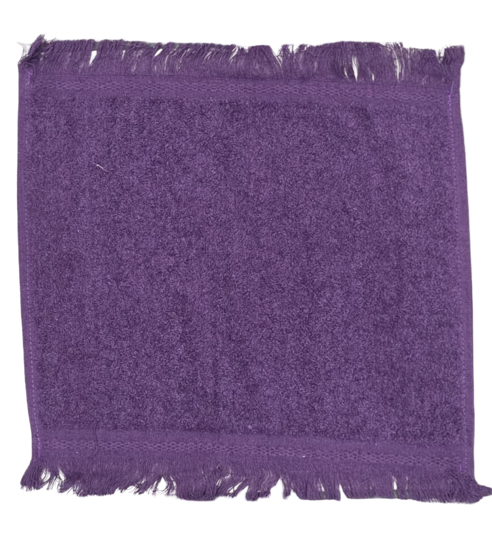 Blossom - 10pk Plain Fring Face Towel 455GSM (33x33cm)
