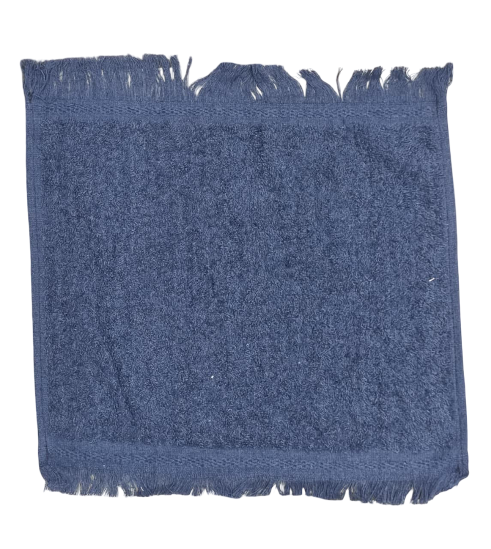 Blossom - 10pk Plain Fring Face Towel 455GSM (33x33cm)